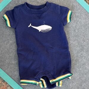 Navy Blue Whale Print Kids One Piece Janie and jack